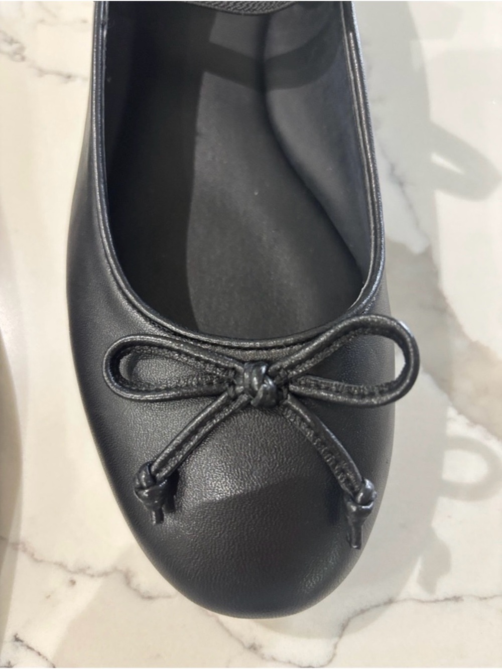 Stuart Weitzman Black Bow Ballet Flat